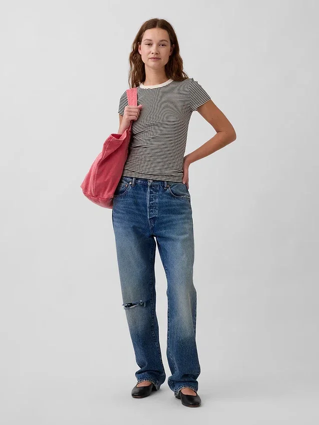 Modernes T-Shirt mit Rundhalsausschnitt
