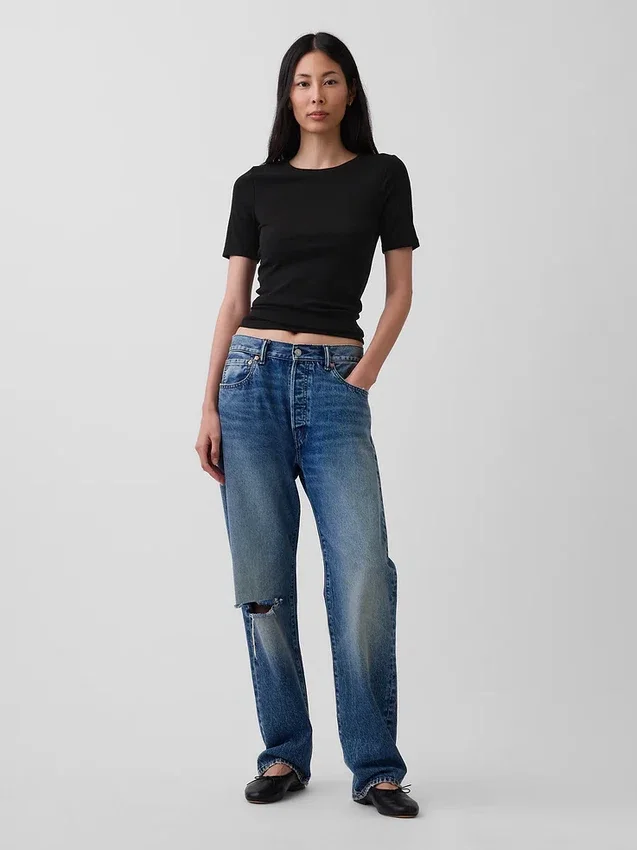 Modernes T-Shirt mit Rundhalsausschnitt