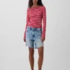 Modernes T-Shirt mit U-Boot-Ausschnitt