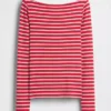 Modernes T-Shirt mit U-Boot-Ausschnitt