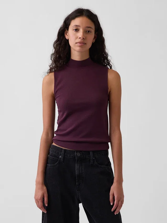 Modernes Tanktop mit Stehkragen