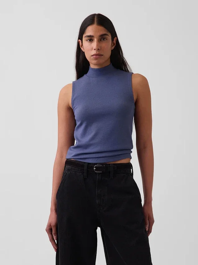 Modernes Tanktop mit Stehkragen