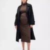 Modernes Umstandsmode-Kleid mit Stehkragen