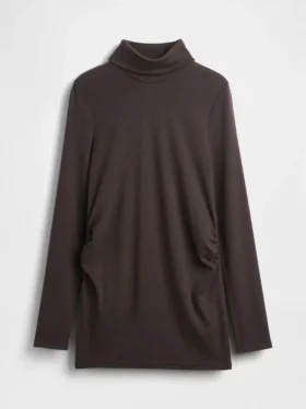 Modernes Umstandsmode-Shirt mit Rollkragen