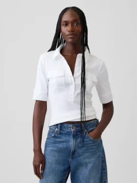 Modernes Utility-T-Shirt mit Ellbogenärmeln
