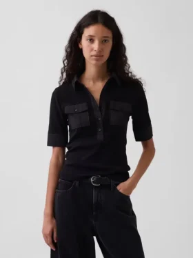 Modernes Utility-T-Shirt mit Ellbogenärmeln