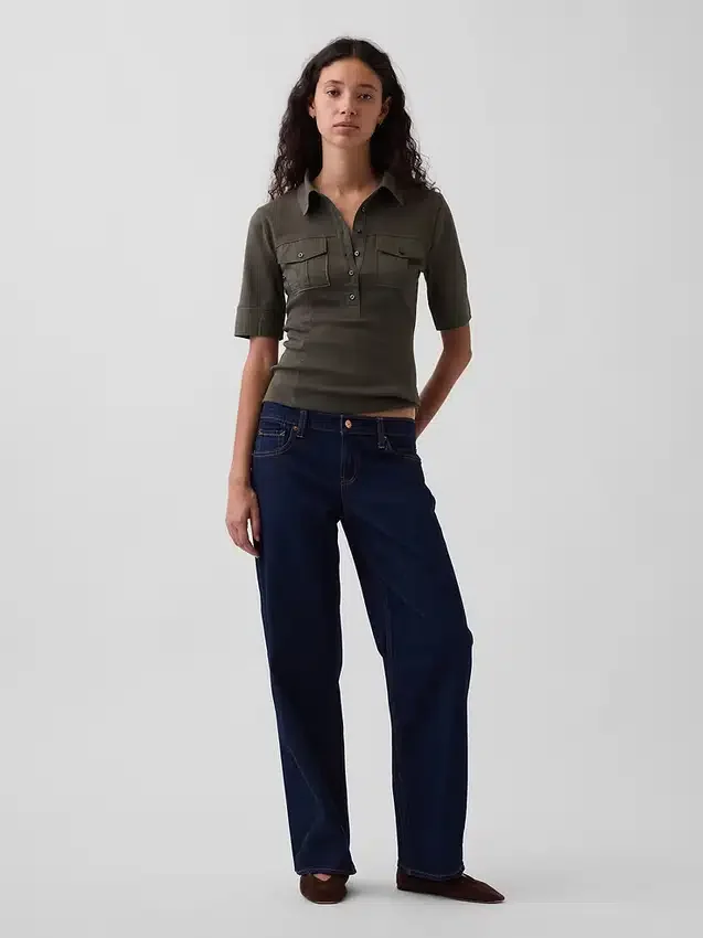Modernes Utility-T-Shirt mit Ellbogenärmeln
