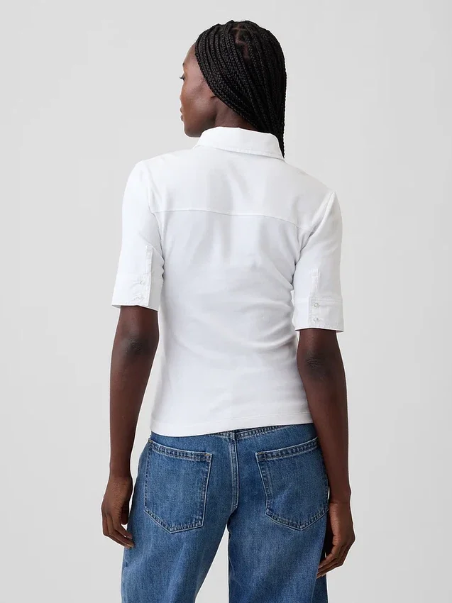 Modernes Utility-T-Shirt mit Ellbogenärmeln