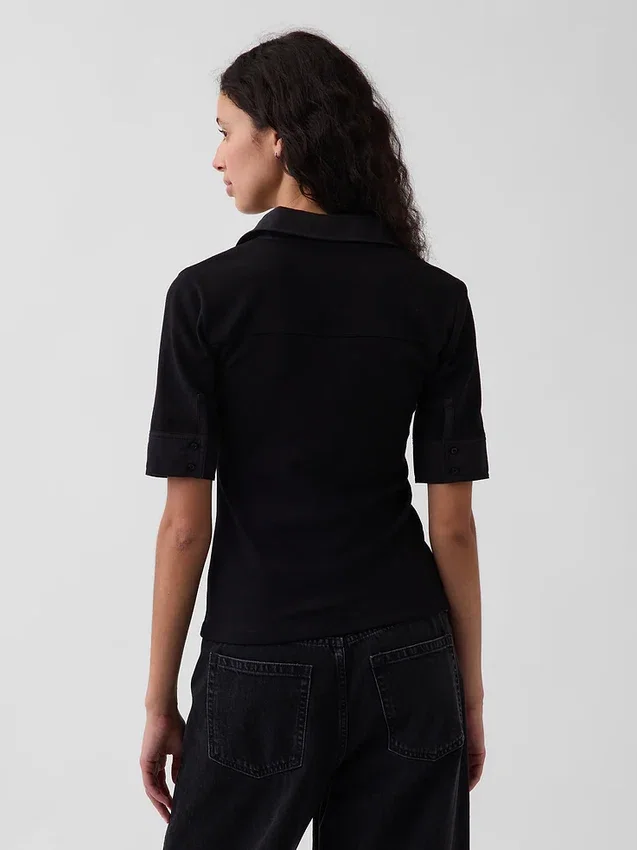 Modernes Utility-T-Shirt mit Ellbogenärmeln