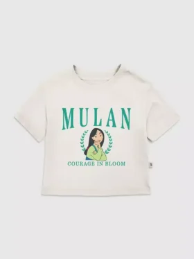 Mulan-T-Shirt mit College-Motiv für Kleinkinder