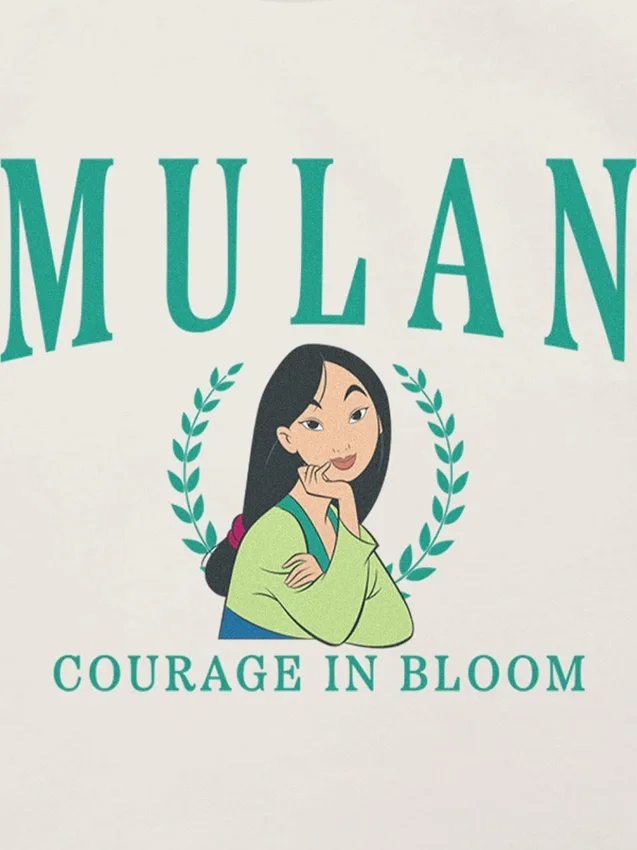 Mulan-T-Shirt mit College-Motiv für Kleinkinder