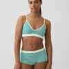 Nahtloses, geripptes Dreieck-Bralette