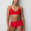 Nahtloses, geripptes Dreieck-Bralette