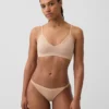 Nahtloses, geripptes Dreieck-Bralette