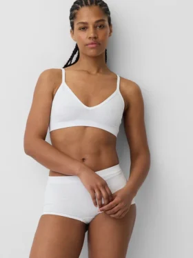 Nahtloses, geripptes Dreieck-Bralette