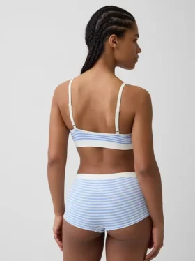 Nahtloses, geripptes Dreieck-Bralette