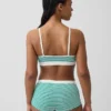 Nahtloses, geripptes Dreieck-Bralette