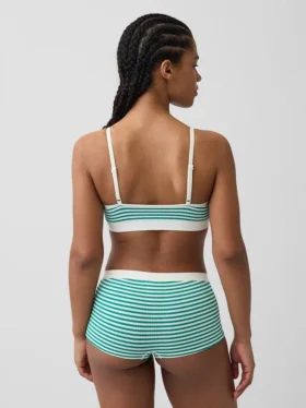 Nahtloses, geripptes Dreieck-Bralette