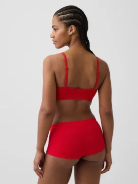 Nahtloses, geripptes Dreieck-Bralette