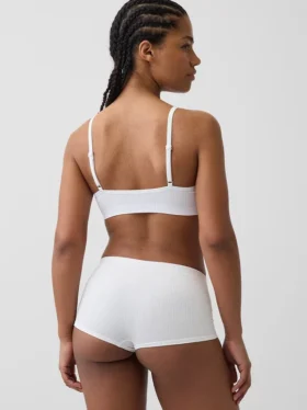 Nahtloses, geripptes Dreieck-Bralette