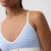Nahtloses, geripptes Dreieck-Bralette