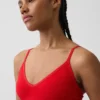 Nahtloses, geripptes Dreieck-Bralette