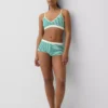 Nahtloses, geripptes Dreieck-Bralette