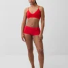 Nahtloses, geripptes Dreieck-Bralette