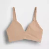 Nahtloses, geripptes Dreieck-Bralette