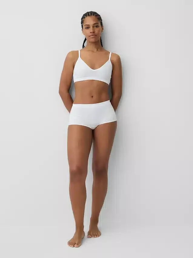 Nahtloses, geripptes Dreieck-Bralette