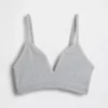 Nahtloses, geripptes Dreieck-Bralette
