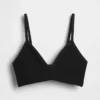 Nahtloses, geripptes Dreieck-Bralette