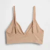 Nahtloses, geripptes Dreieck-Bralette