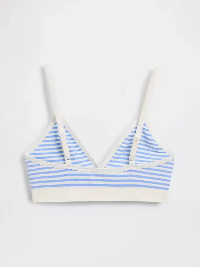 Nahtloses, geripptes Dreieck-Bralette