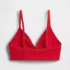 Nahtloses, geripptes Dreieck-Bralette