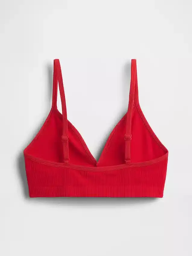 Nahtloses, geripptes Dreieck-Bralette