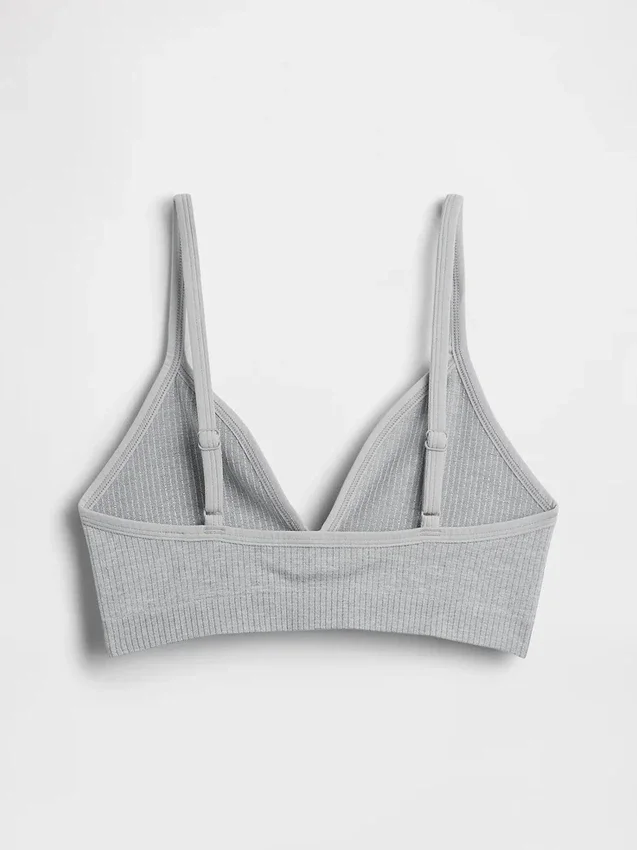 Nahtloses, geripptes Dreieck-Bralette