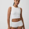 Nahtloses, geripptes, kurzes Tanktop