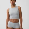 Nahtloses, geripptes, kurzes Tanktop
