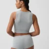 Nahtloses, geripptes, kurzes Tanktop