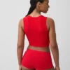 Nahtloses, geripptes, kurzes Tanktop