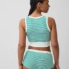 Nahtloses, geripptes, kurzes Tanktop