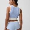 Nahtloses, geripptes, kurzes Tanktop