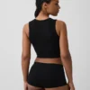 Nahtloses, geripptes, kurzes Tanktop