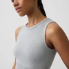 Nahtloses, geripptes, kurzes Tanktop
