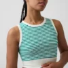 Nahtloses, geripptes, kurzes Tanktop
