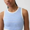 Nahtloses, geripptes, kurzes Tanktop