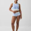 Nahtloses, geripptes, kurzes Tanktop