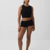 Nahtloses, geripptes, kurzes Tanktop