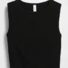 Nahtloses, geripptes, kurzes Tanktop